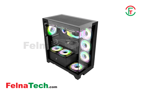 1STPLAYER MI8 ATX DESKTOP CASE (BLACK)
