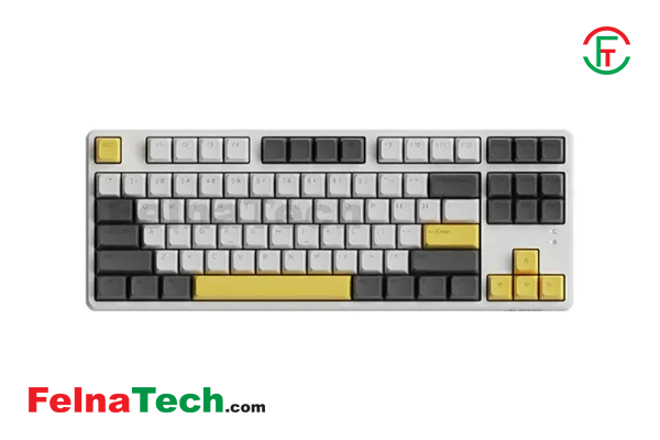 Ajazz AK873 Hot Swappable MDA Profile Green Switch Mechanical Gaming Keyboard