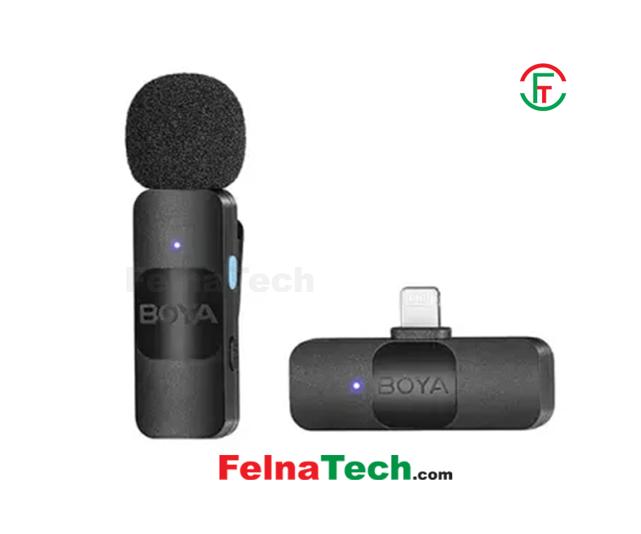 BOYA BY-V1 Ultracompact 2.4GHz Wireless Microphone System for iOS Device