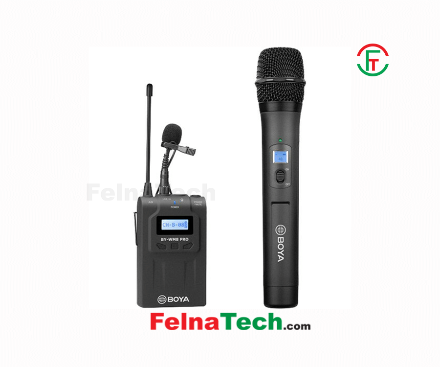 Boya BY-WM8 PRO-K3 UHF Camera-Mount Wireless Handheld Microphone System