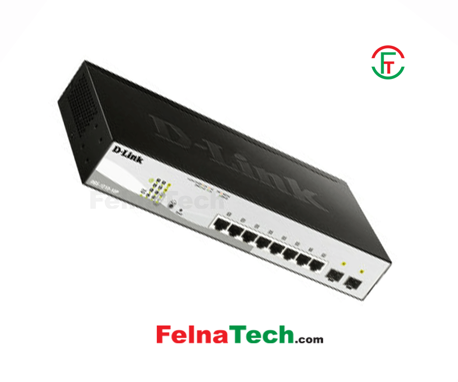 D-Link DGS-1210-10P 08 Port Gigabit Smart Switch With 02 Port SFP