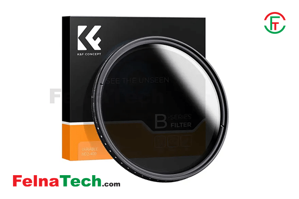 K&F Concept 82mm KF01.1114 ND2-ND400 Fader Slim Professional Variable Neutral Density ND Filter – Black