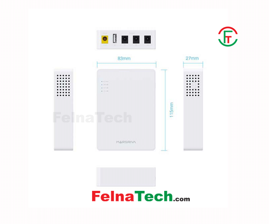 MARSRIVA KP3 EC 8400mAh Smart Mini DC UPS for Router