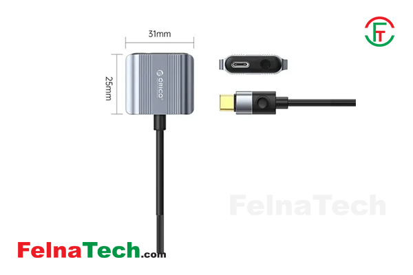 ORICO AXCP-02 Type-C to 3.5mm & Charge Adapter Converter