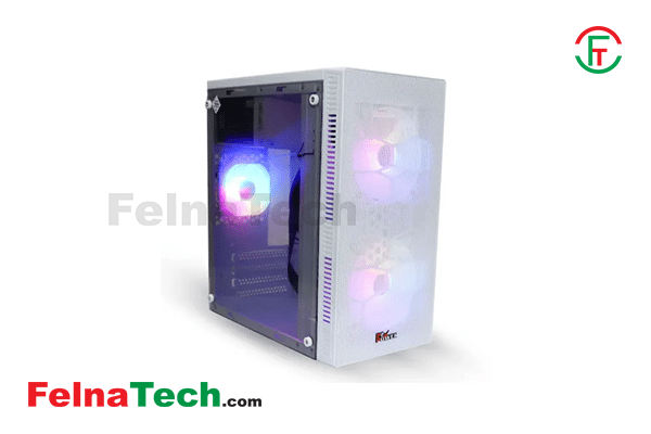 PC Power X2601 WH Spider Web Mesh mATX Casing With Power Supply
