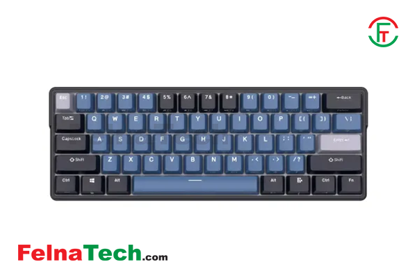 Royal Kludge RK61 Plus Tri Mode RGB 61 Keys Hotswappable Mechanical Brown Switch Gaming Keyboard