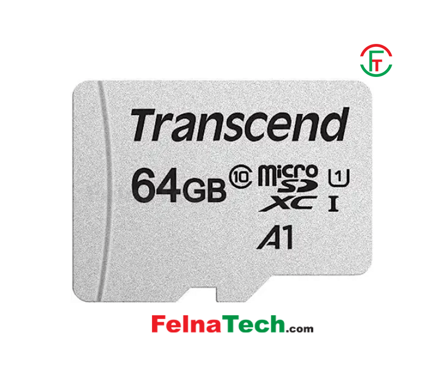 Transcend 64GB MicroSDXC/SDHC 300S Class 10 Memory Card (TS64GUSD300S)