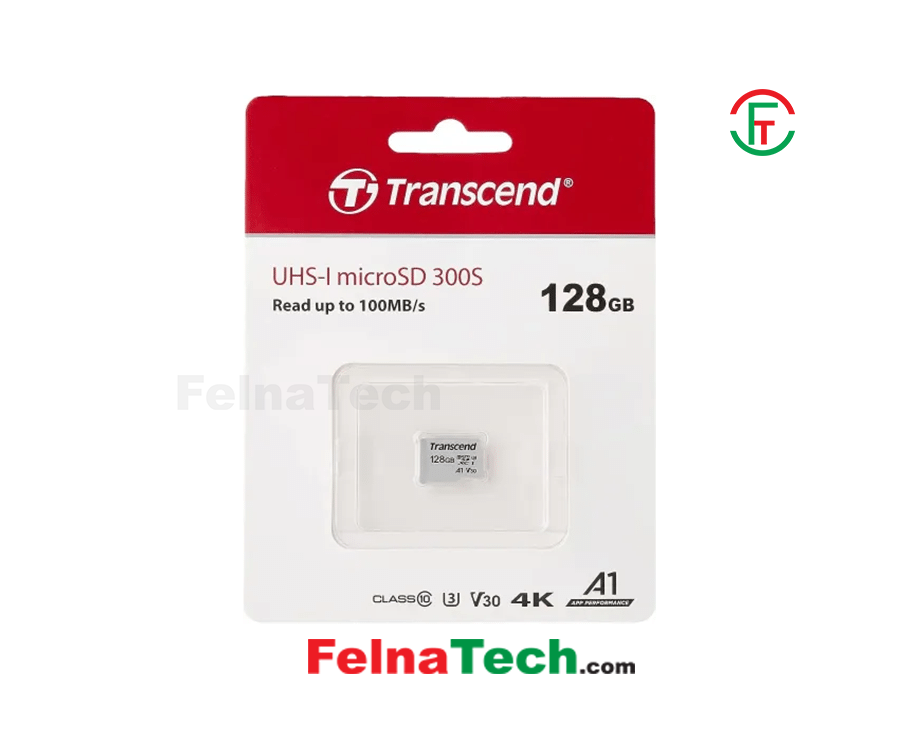 Transcend 128GB MicroSDXC/SDHC 300S Class 10 Memory Card (TS128GUSD300S)