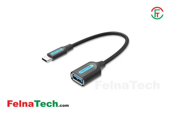 VENTION CCVBB Type-C to USB Type-A 0.15M OTG Cable